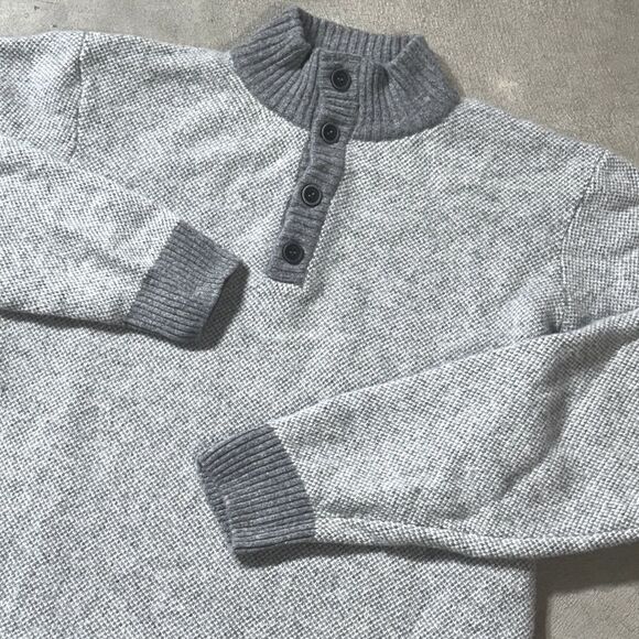 Luca Nobili Italian Sweater Wool Blend Quarter Zip Men's XXL Made in Italy - Picture 2 of 10